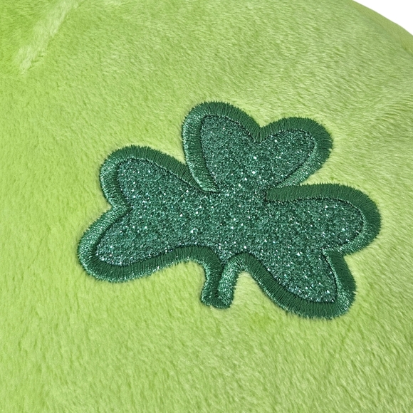 St. Patrick's Smiley Face Green Plush Pillow Bullseye's Playground Target New - Picture 5 of 6